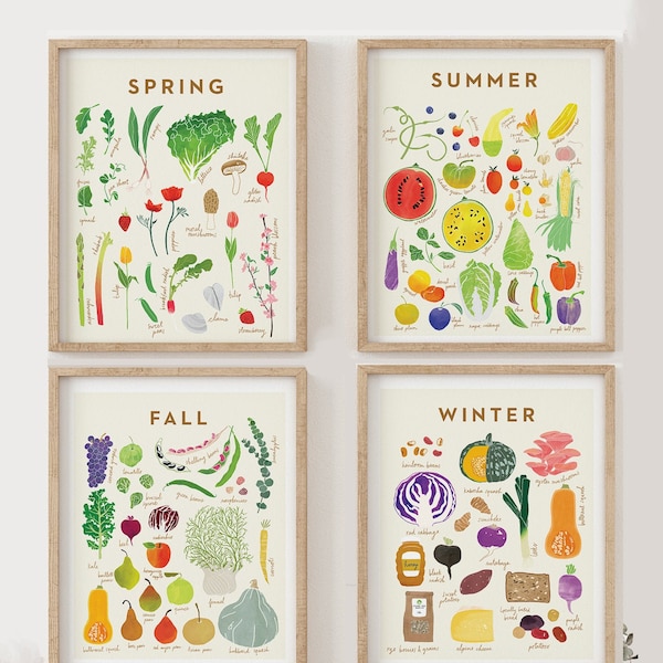 Collection of 4 Seasonal Prints