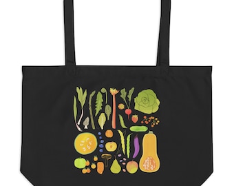 Fruits and Vegetables Eco-Friendly Tote: Large