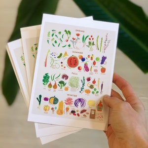 Seasonal Produce Postcards