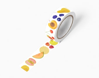 Fruit Washi Tape, Cute Fruit Paper Tape, Large Size, Watermelon, Summer Fruit Washi Tape by Aly Miller Designs