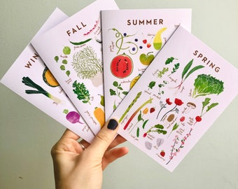 Seasonal Produce Greeting Cards