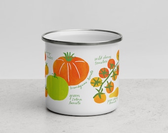 Tomato Patch Enamel Mug