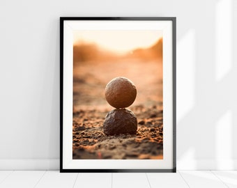 Balancing Stones Print, Zen Art Print, Minimalist Wall Art, Meditation Wall Decor, Yoga Wall Art Poster, Large Wall Art, Living Room Art