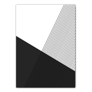 Geometric Minimalist Art Print, Black and White Wall Art, Abstract Wall ...