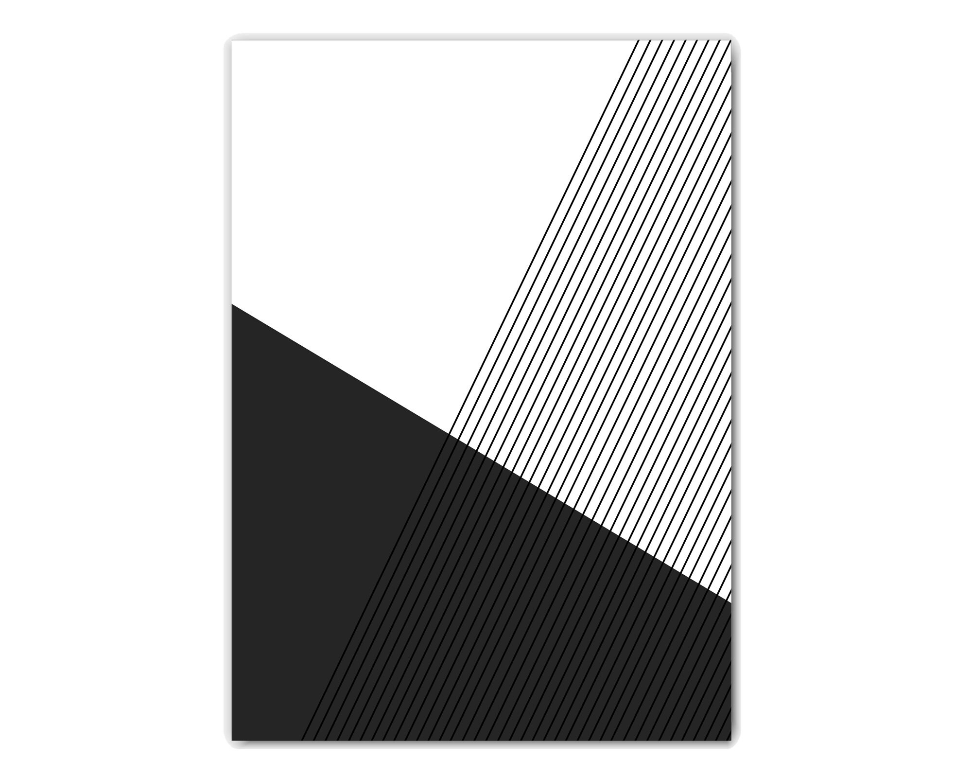 Geometric Minimalist Art Print Black and White Wall Art - Etsy