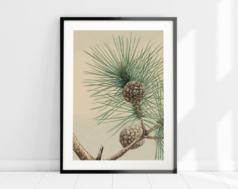 Plant Wall Art Print, Vintage Watercolor Botanical Wall Art Print, Nature Art Print, Tree Painting, Minimalist Boho Wall Art, Decoración del hogar