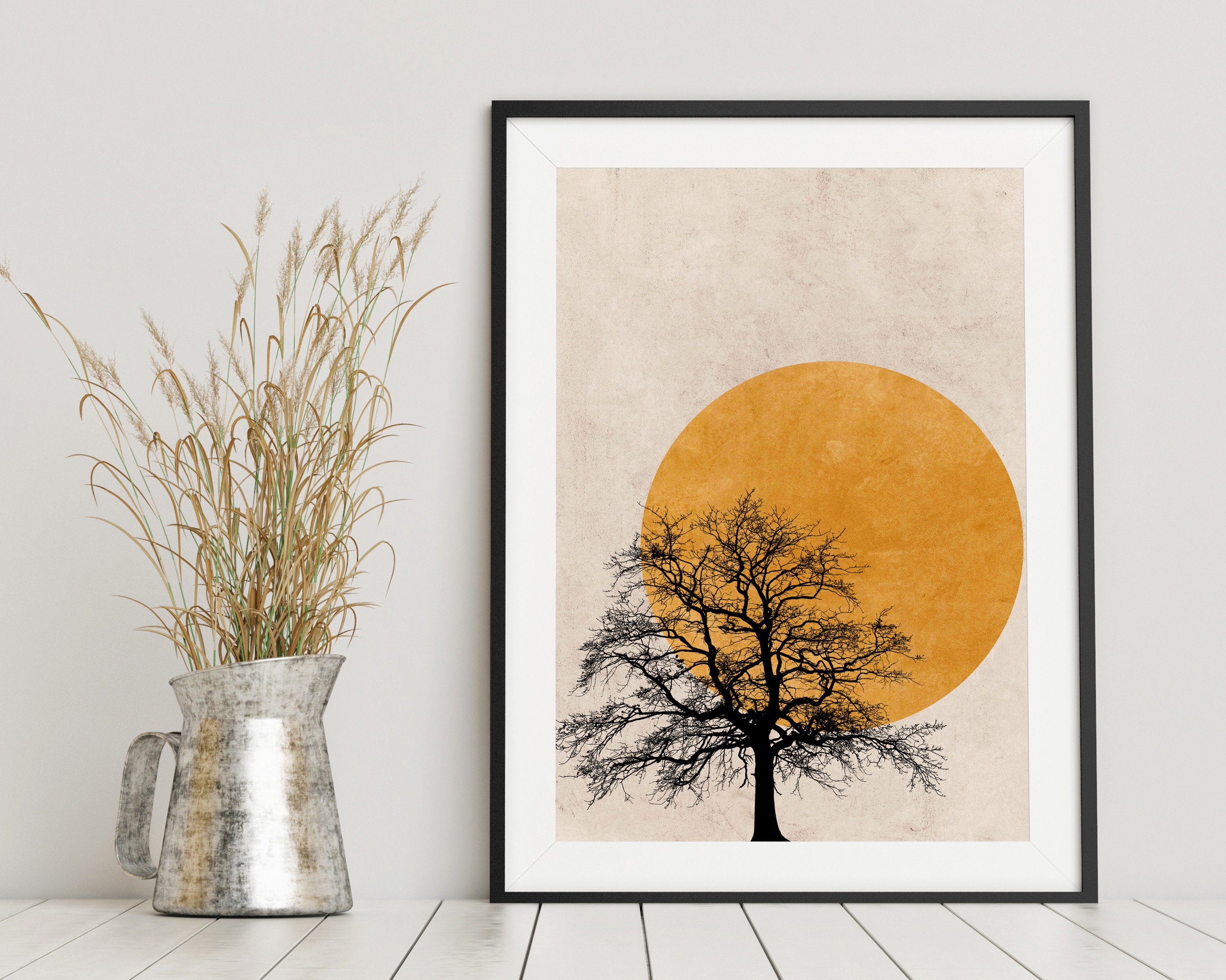 SUNRISE BACKLIGHT SILHOUETTE TREES PHOTO ART PRINT POSTER PICTURE BMP948A