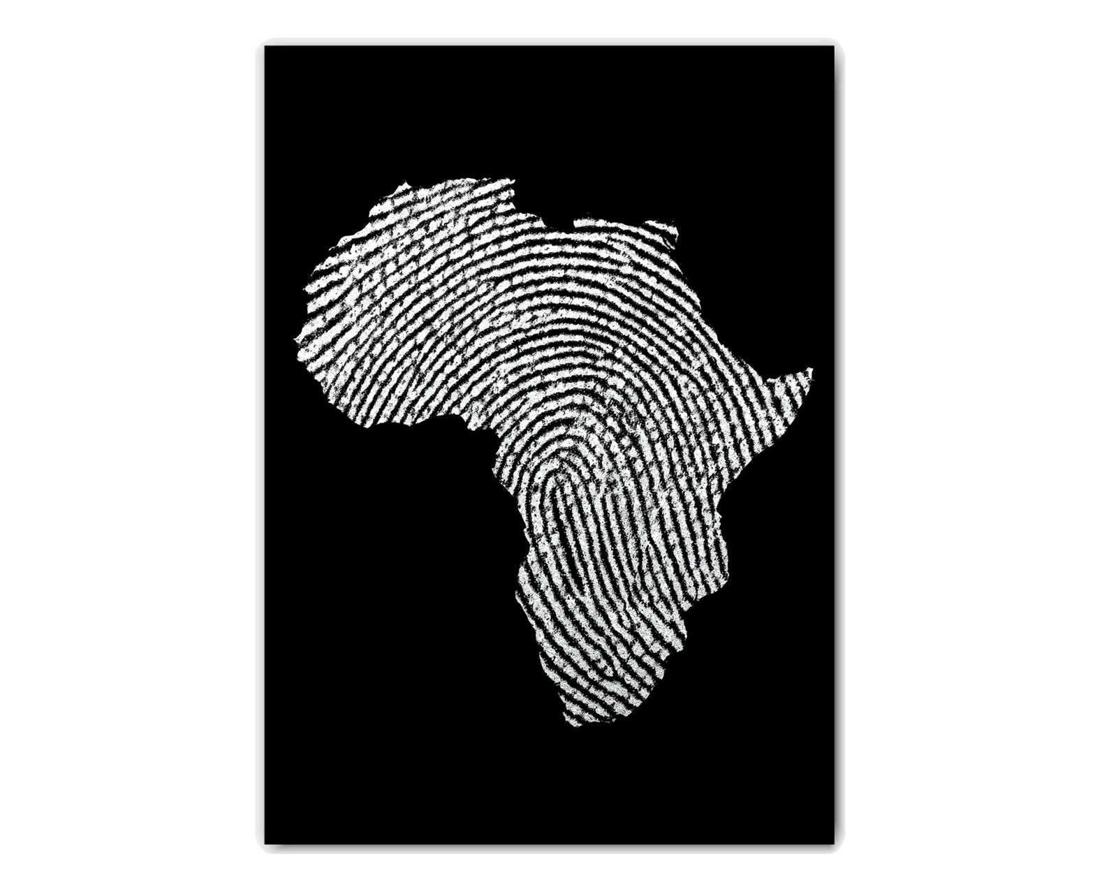 Africa Map Fingerprint Art Print, Africa Travel Print, Africa Wall Art ...