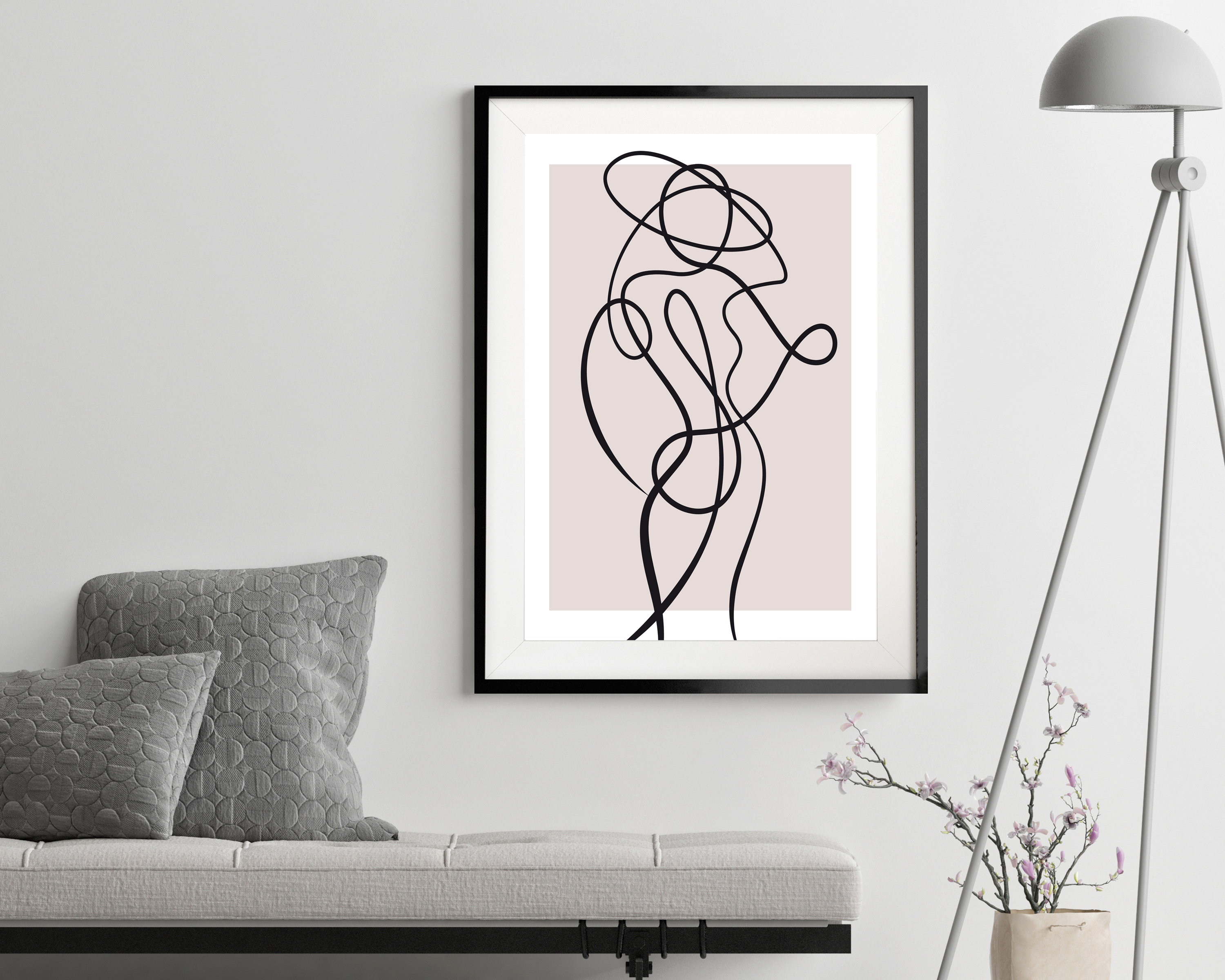 Abstract Woman Line Art Print Fashion One Line Drawing | Etsy