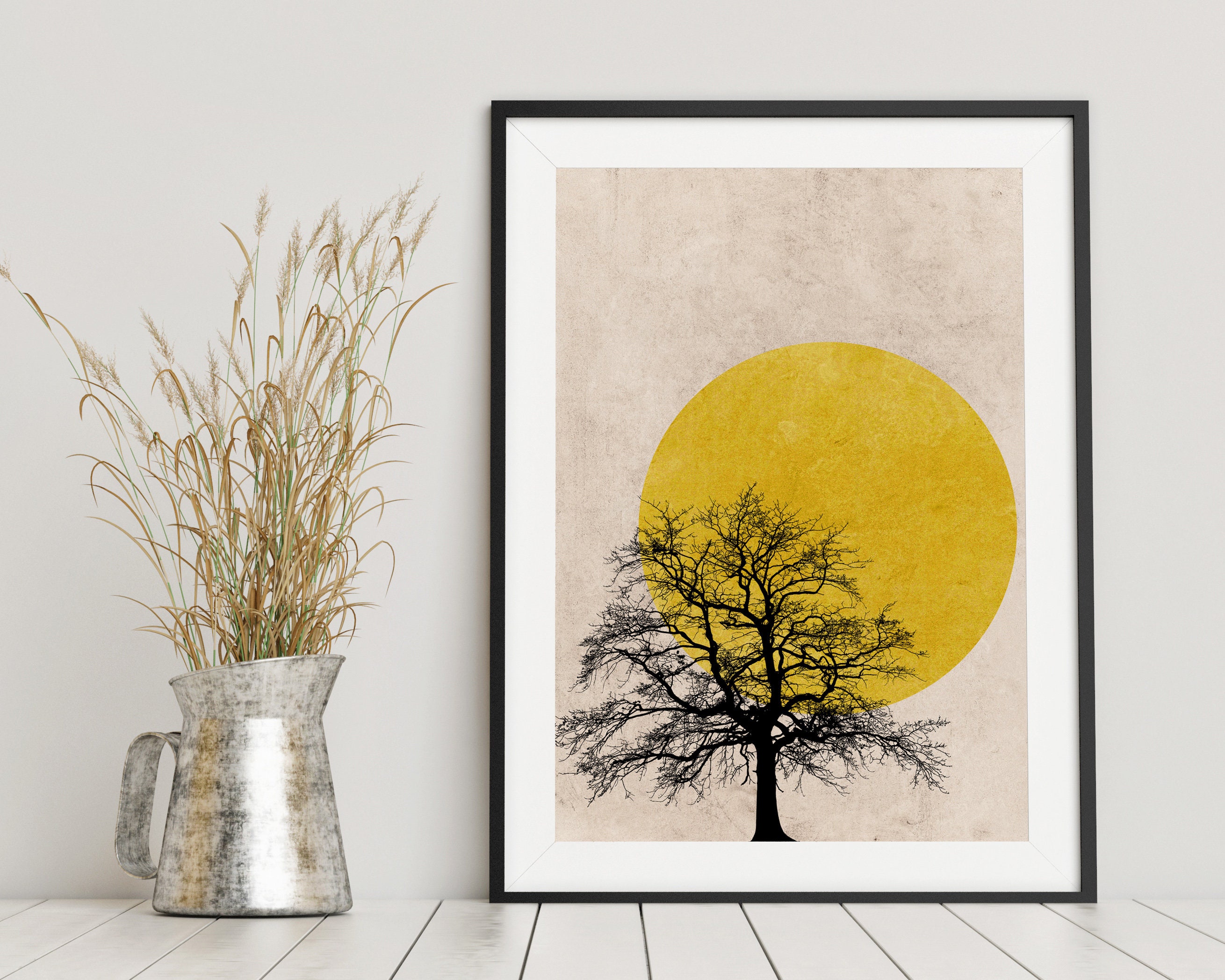 ミニマリストアート 太陽と自然 A4 ミニマリストアート 太陽と自然 A4