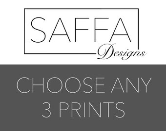 Any 3 Prints, Mix and Match Any 3 Prints, Create Your Own Print Set, Custom Print Set