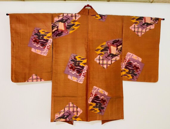 Meisen silk Japanese Kimono jacket Haori - image 3