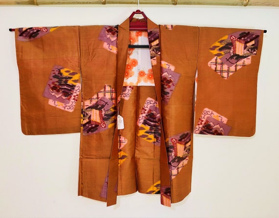 Meisen silk Japanese Kimono jacket Haori - image 2