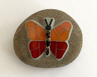 Handmade Mosaic Rock - Bee