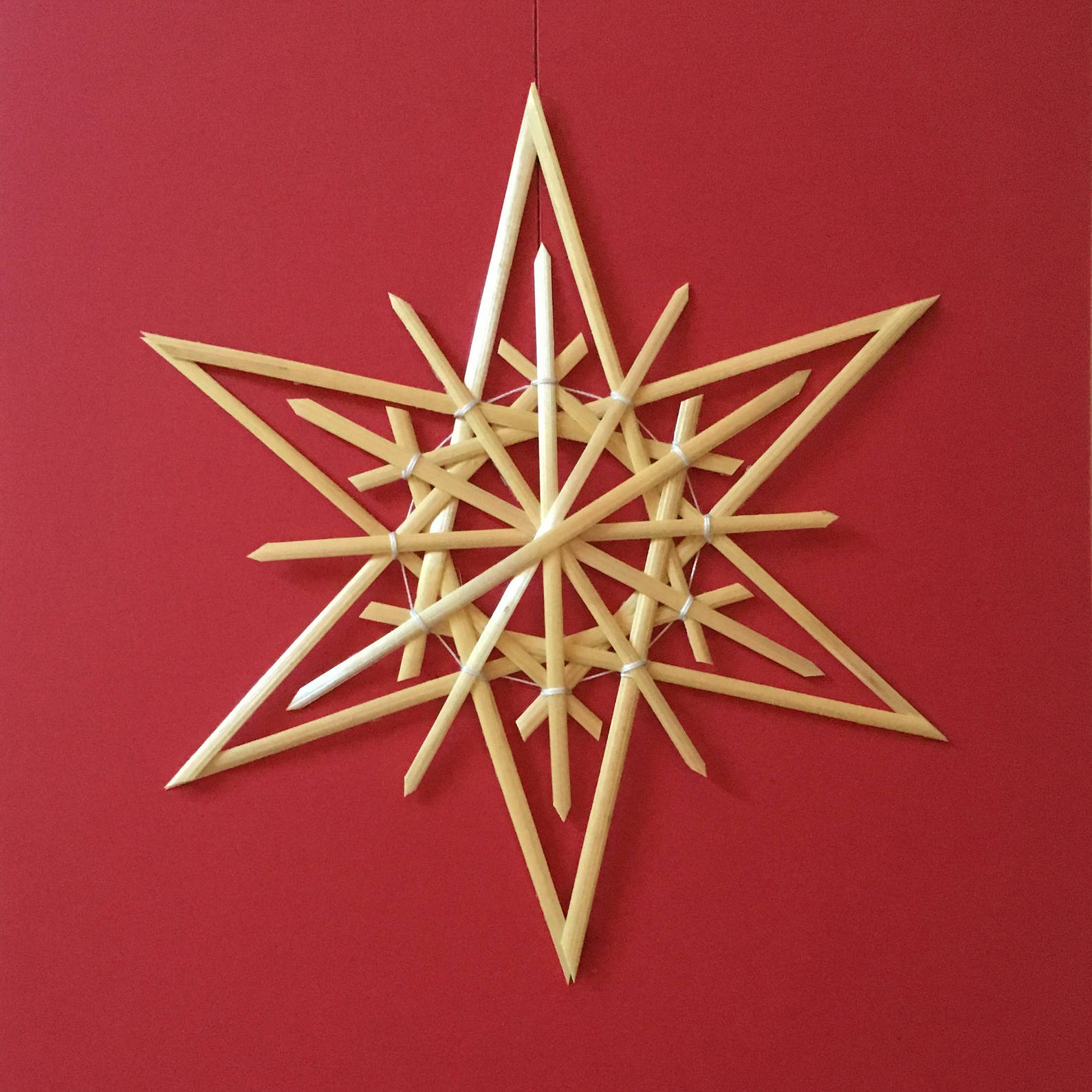 Christmas Tree Decoration - Handmade German Straw Star Ornament
