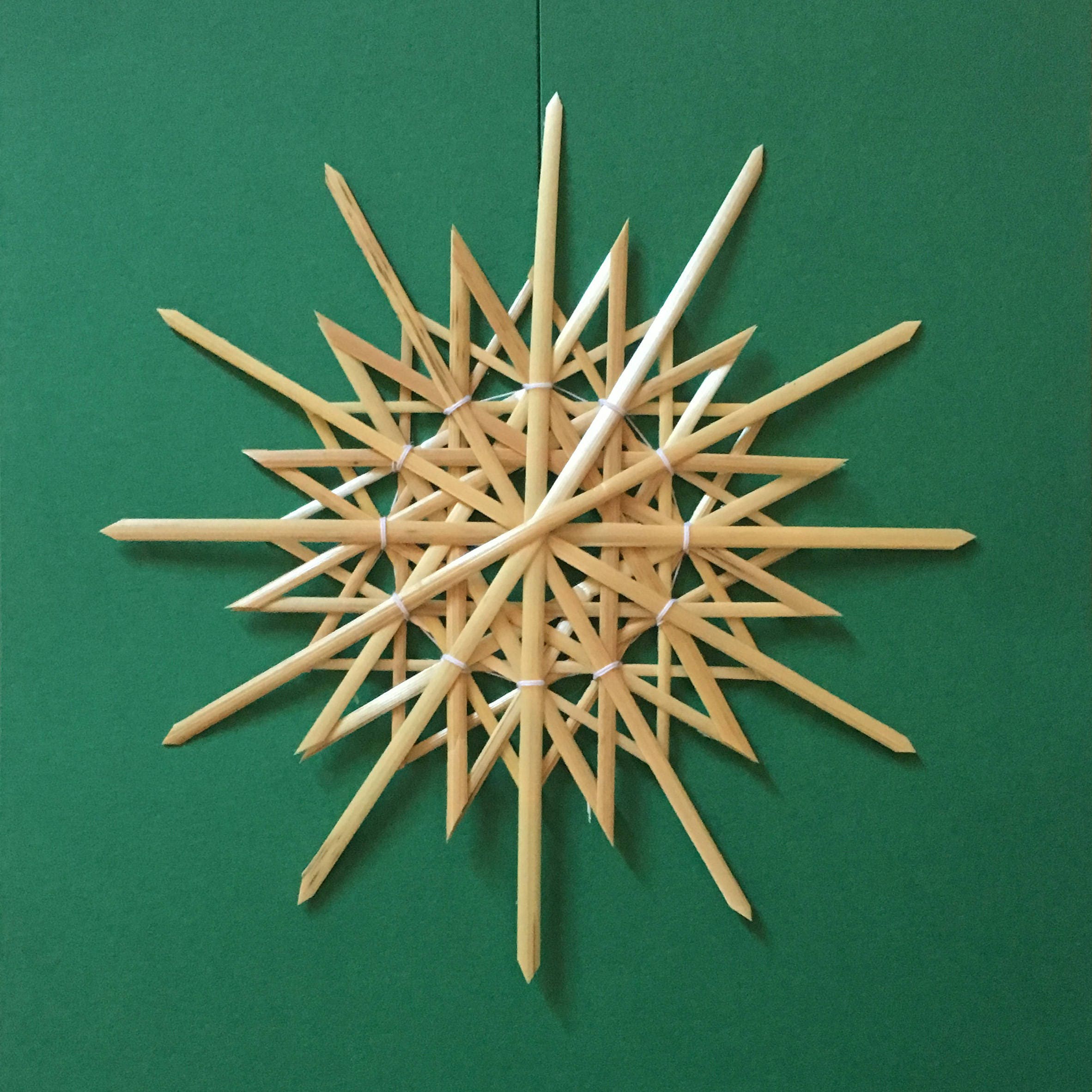 Christmas Tree Decoration Handmade German Straw Star Ornament Design 5