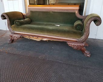 Reserved for CATHY PECK***** - Vintage Velvet Couch  and Chair! Deposit for couch and chair frame.