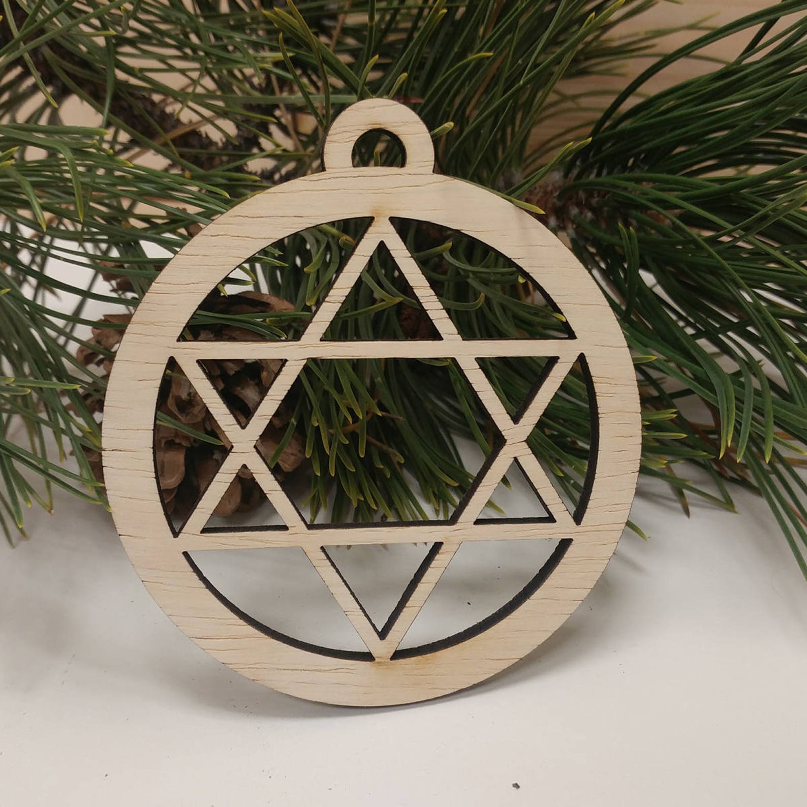 Star of David Ornament // Christmas Ornament // Laser Cut // Etsy
