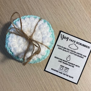 Crochet Face Scrubbies, Plush Face Scrubbies, Soft Face Scrubbies, Crochet Makeup Remover Pads, Reusable Face Scrubbies, Eco-friendly