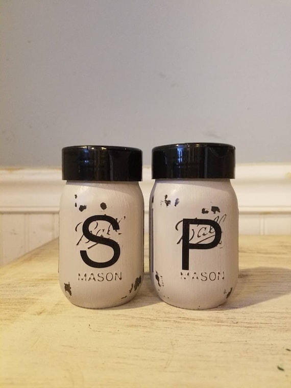 Mason Jar Salt and Pepper Shakers