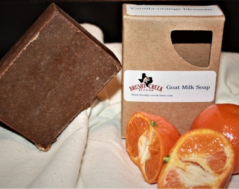 Vanilla-Orange Blossom goat milk soap