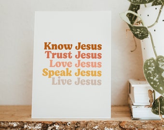 Know Jesus Love Jesus Printable - Christian Catholic Printable