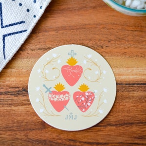 Three Holy Hearts Catholic Sticker