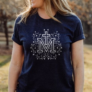 Marian Cross Catholic T-shirt