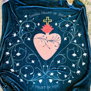 Sacred Heart Catholic Blanket