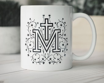 Marian Cross Catholic Mug