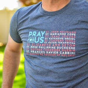 American Saints Flag Catholic T-shirt