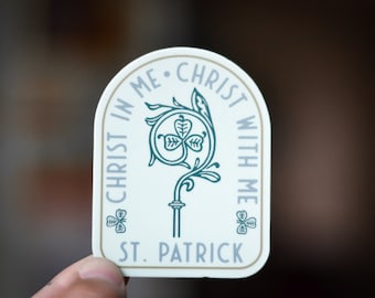 St. Patrick Staff Sticker