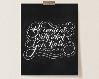 Hebrews 13:5 Catholic Print