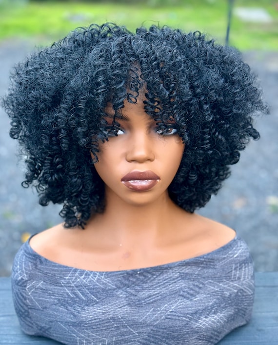 Big curly  4c curly wig Kinky Curly Big Hair Cheap Natural Afro Wig 4C - Etsy main image 3
