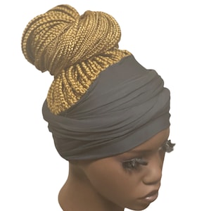 Braid Bun ponytail headband hairpiece wig