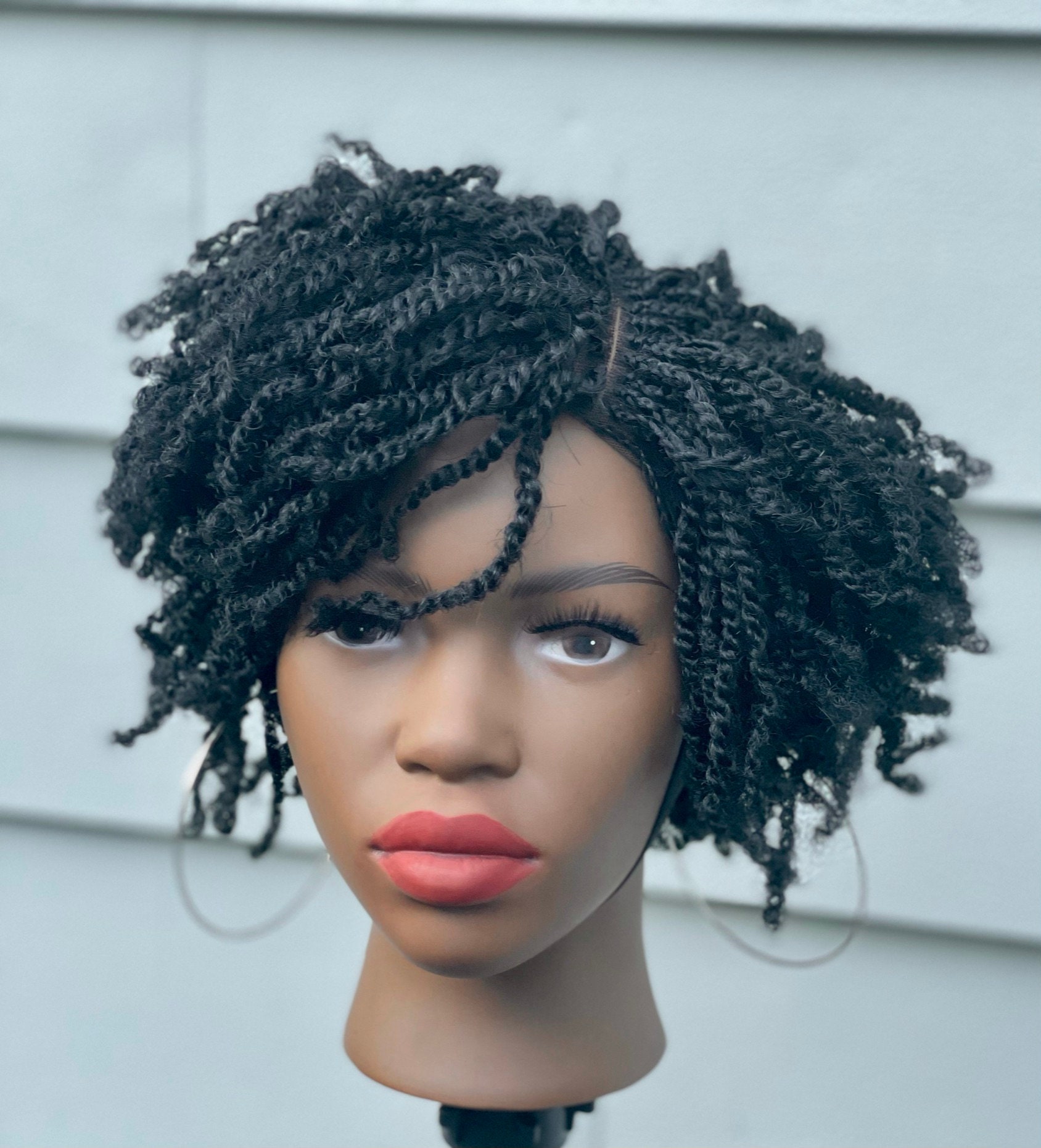 Mini twist spring kinky twist Afro Bob twist lace front wig Etsy