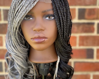 Amazon.com : BTWTRY White Micro Braided Synthetic Lace Front  display picture 2