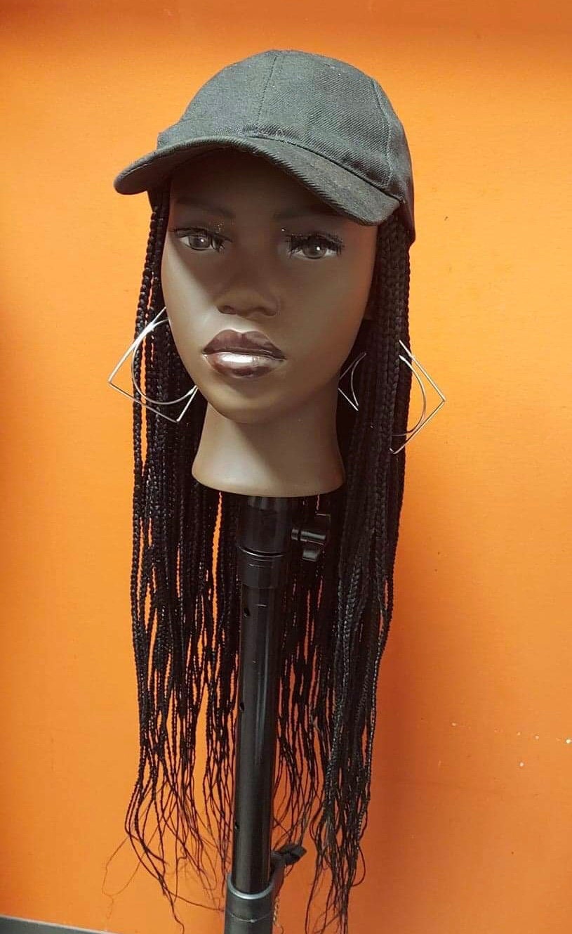 Cheap Baseball Cap Box Braid Wigs Etsy