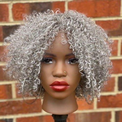 Grey Headband Wig Faux Locs Bomb Twist Grey Updo Braid Wig Etsy Israel