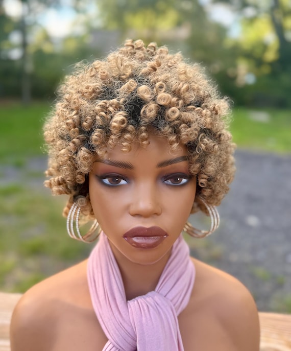 Wig Kinky Afro Curl Lace Front Wig Spiral Curly Curly Hair Wigs 13x6 HD Lace Front Wig Kinky Curly Human  main image 3