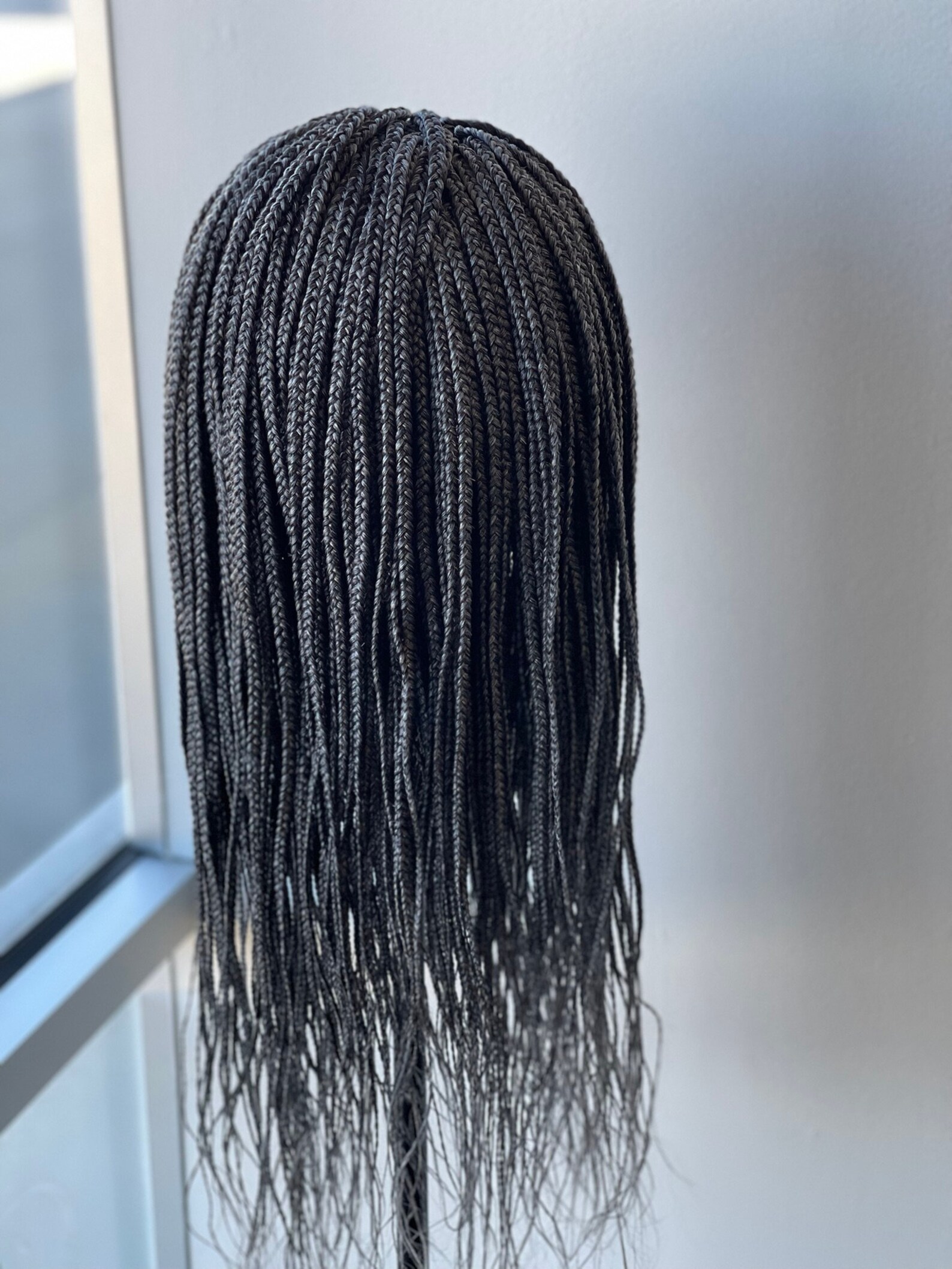 Long Mixed Grey Salt and Pepper Micro Box Braid Lace Frontal Etsy
