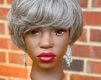 Platinum Human Hair Wig - Etsy