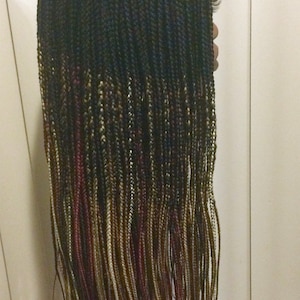 Box Braid kant frontaal ombre, veelkleurig, lang, pruik, bordeaux, blond, koperkleurige pruik