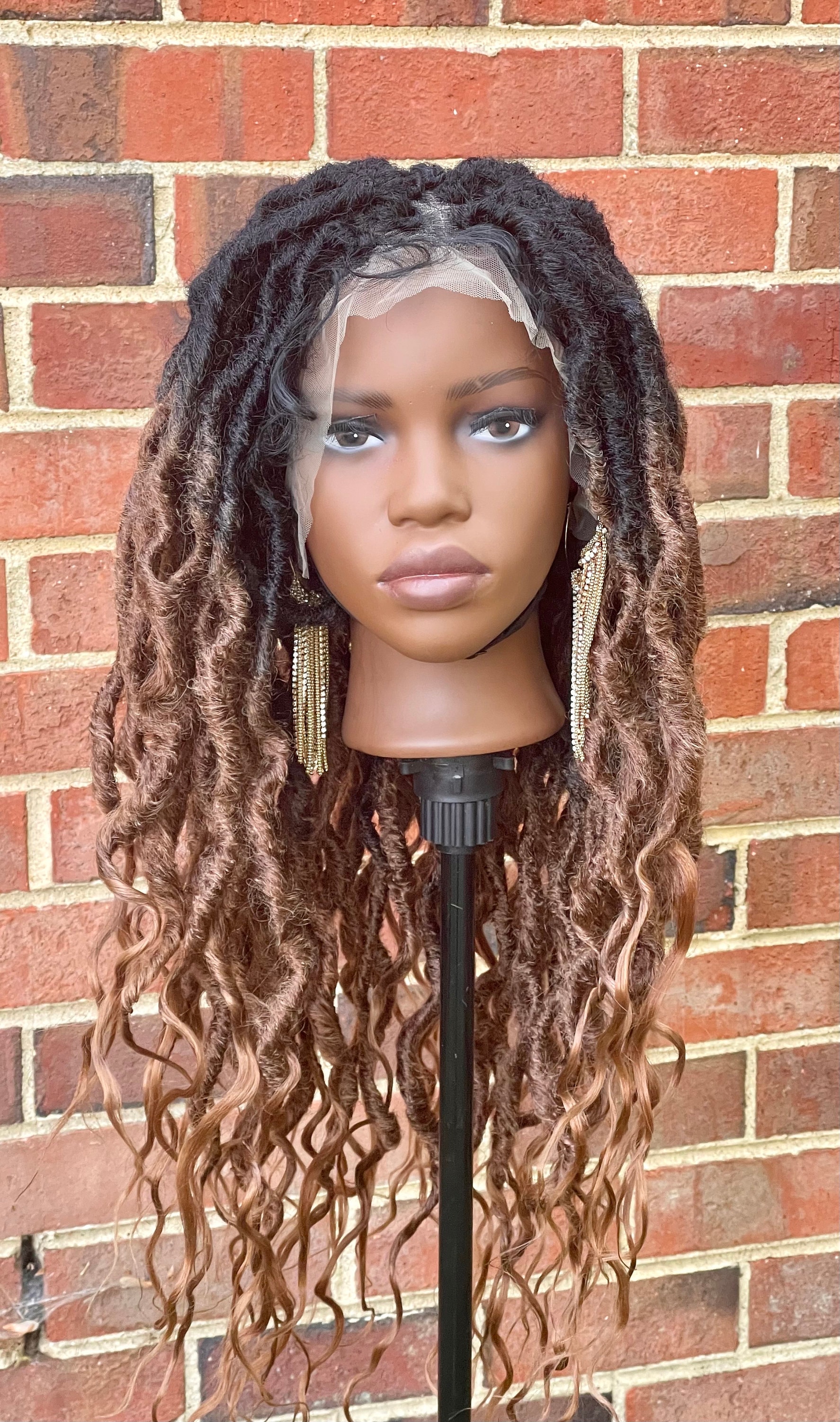 Boho Goddess Distressed Locs Wig (Human Hair Blend) #27