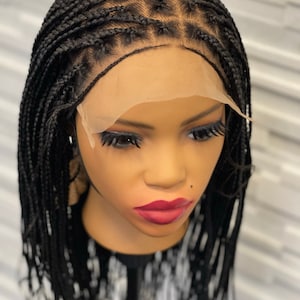 7x7 Lace Closure knotless Box Braid micro small 24” braid wig