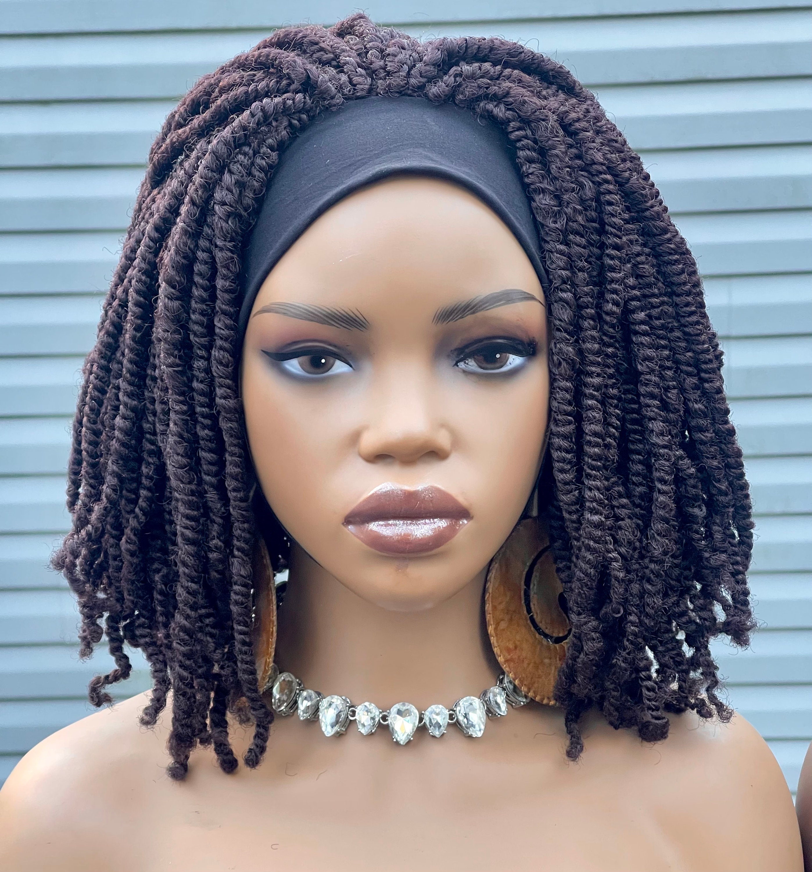 Headband Wig: Kinky Afro Spring Twist, Synthetic Hair - Etsy