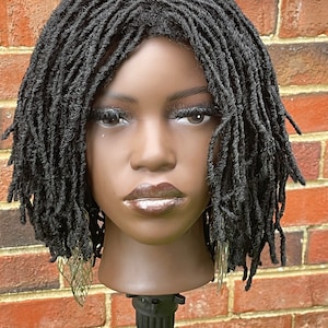 10&quot; Micro loc Sister faux  loc skinny dread loc natural afro twist synthetic Wig