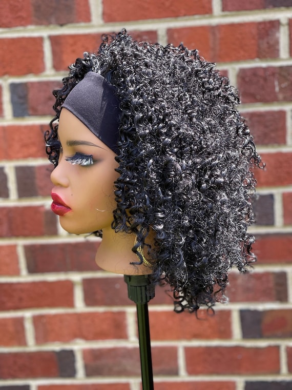 Headband Kinky Curly Water Wave Bohemian Style Synthetic Wig  display picture 1