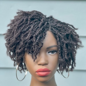 Mini twist spring kinky twist Afro Bob twist lace front wig side part