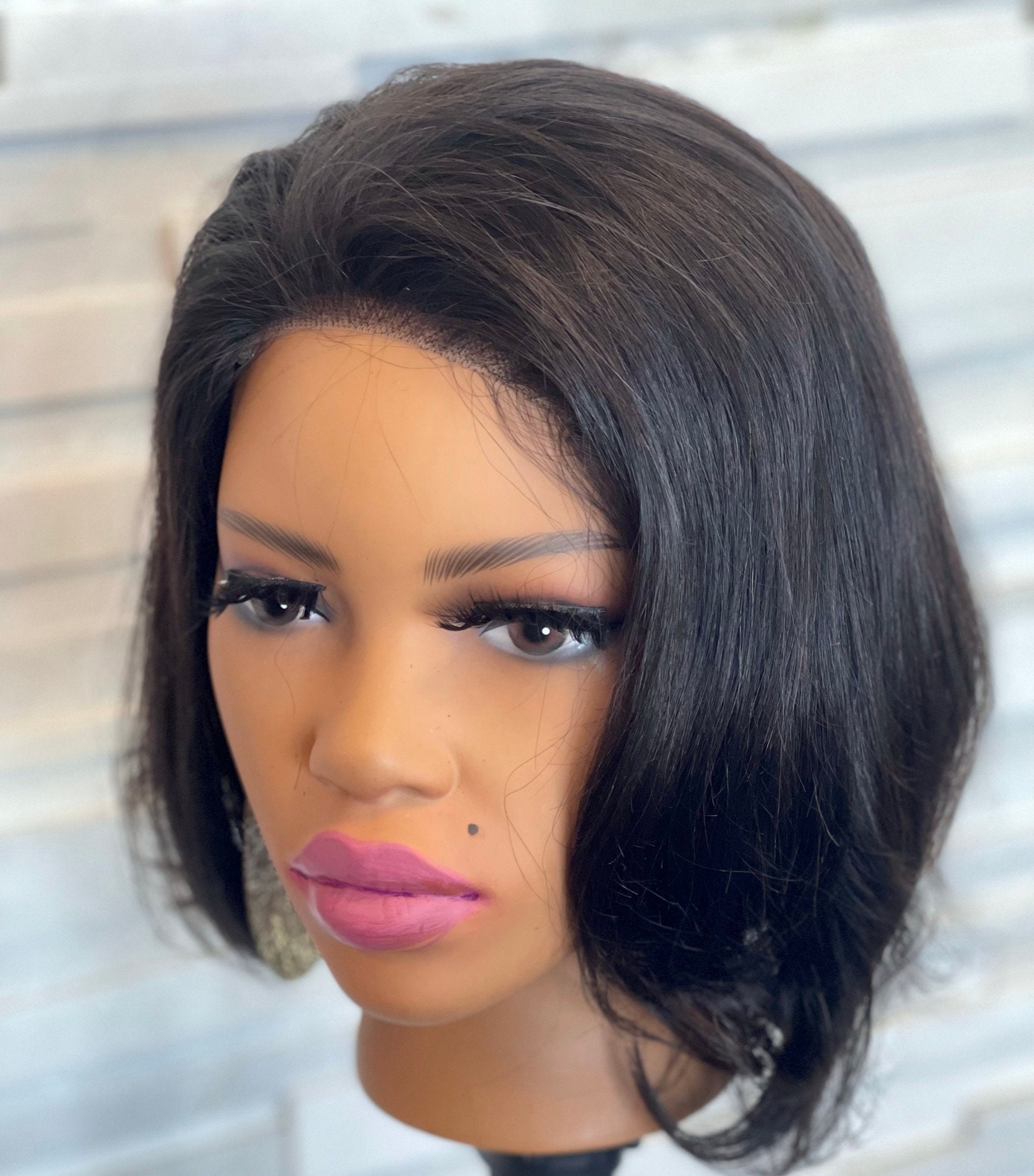 12inch Bob Lace Frontal Human Hair Wig - Etsy
